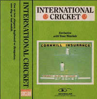 International Cricket ZX Spectrum US box art